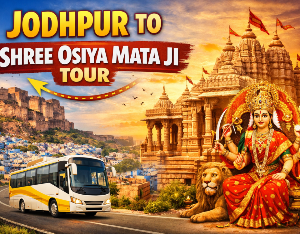 Devotees visiting Osian Mata Temple on a tour from Jodhpur